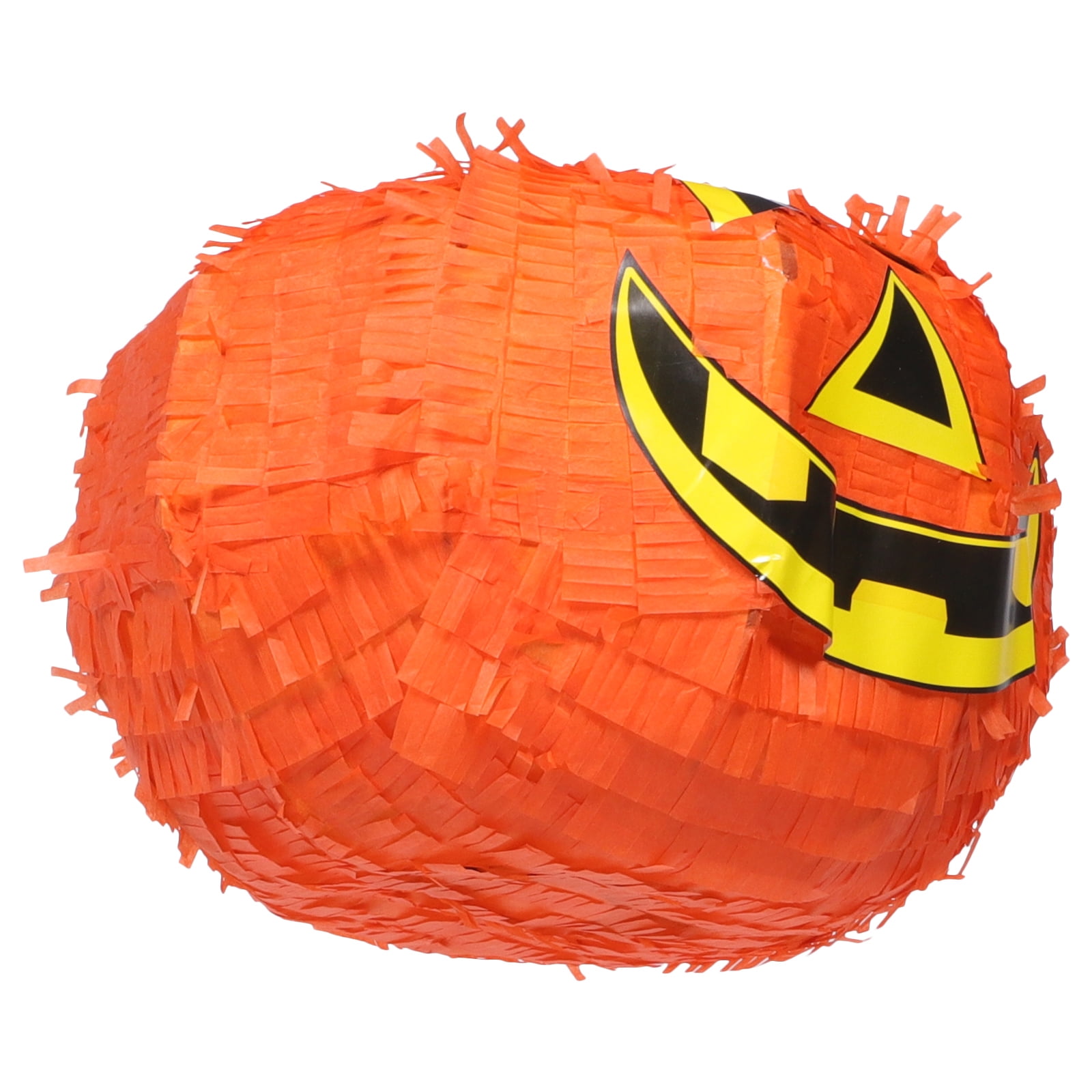 Orange Paper Pinata for Decor Perfect Halloween Party Decoration with Pumpkin Design Fits 1 Room