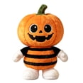 thumbnail image 1 of Halloween Pumpkin Plush Toy, Cute Lantern Stuffed Animal with Witch Hat Bat Wings, Soft Plush Pillow for Halloween Decor Gifts,9*6.7 in., 1 of 5