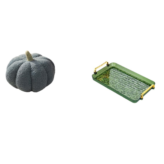 Halloween Pumpkin Plush Toy Pillow Serving Tray Home Storage Soft Material for Bedroom Living Room Party Use