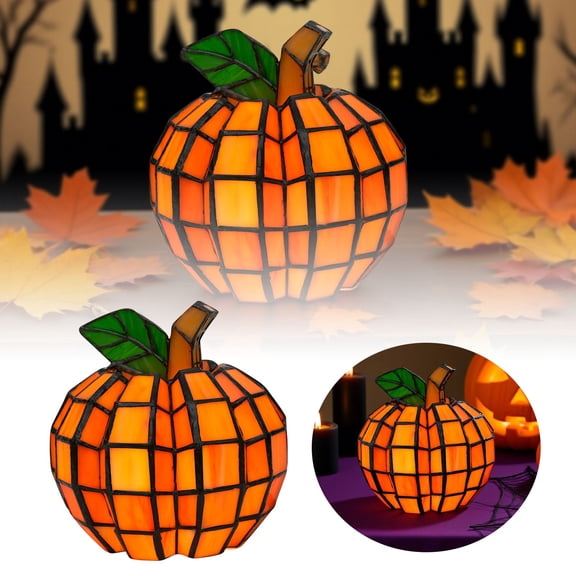 Halloween Pumpkin Resin Autumn Pumpkin Light Halloween Resin Pumpkin Pumpkin Lamp for Halloween Party Garden Figure Night Lights Home Decor Happy Day!