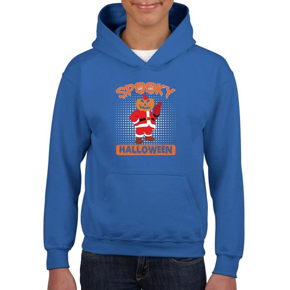 Halloween Pumpkin Santa Hoodie Juniors -Image by Shutterstock,  Medium