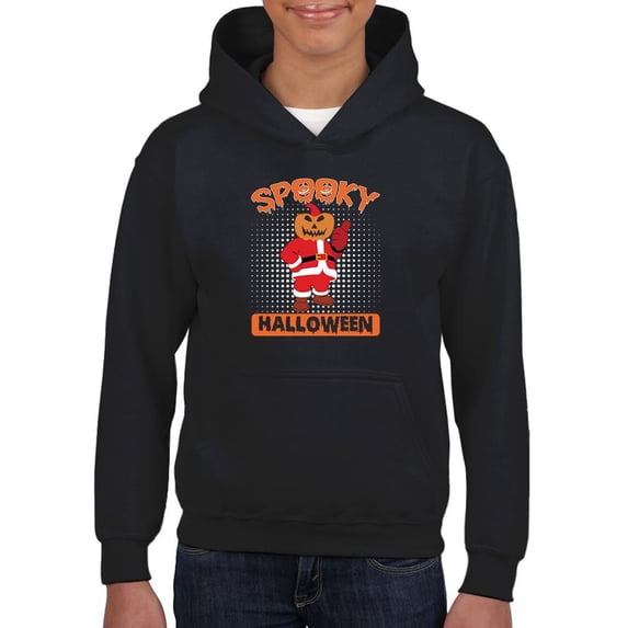 Halloween Pumpkin Santa Hoodie Juniors -Image by Shutterstock, x-Large