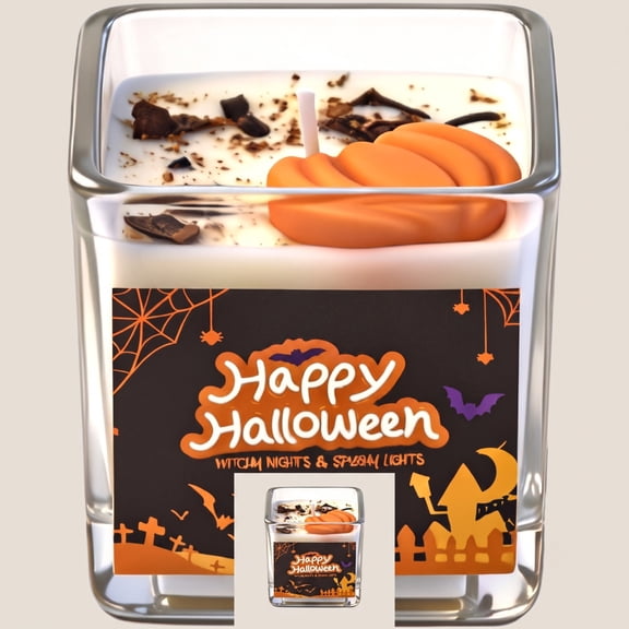 Halloween Pumpkin Scented Candle, Creative Aromatherapy Gift for Festive Home Decor (Style B)
