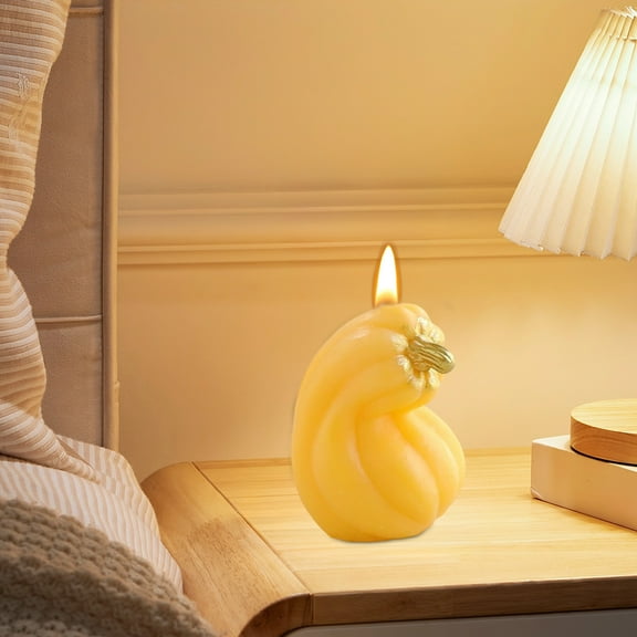 Halloween Pumpkin Scented Candle-Handmade Simulated Pumpkin-Aromatherapy Seasonal Table Accent