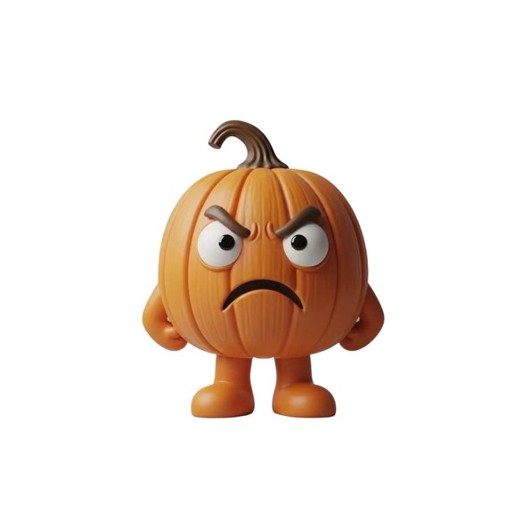 Halloween Pumpkin Sculpture Statue 2.16 Inch, Resin Tabletop Decor for Fall Festival, Seasonal Home Office Decorative Ornament(F)