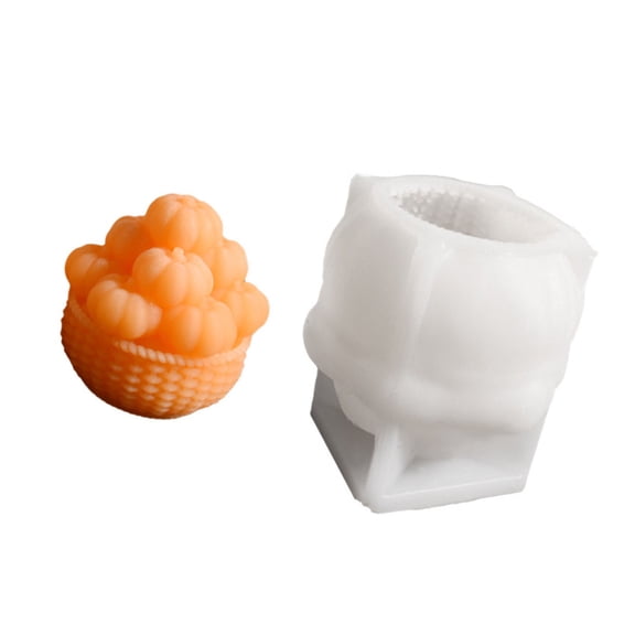 Halloween Pumpkin Shape Silicone Mold for Soap Crafting Halloween Decorations Baking Tool