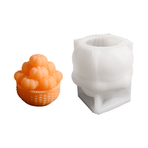Halloween Pumpkin Shape Silicone Mold for Soap Crafting Halloween Decorations Baking Tool