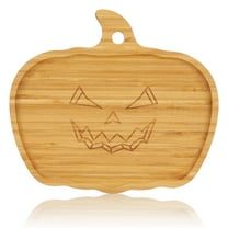 Halloween Pumpkin Shaped Bamboo Tray, Serving tray, Charcuterie Board, Serving Board for Snacks, Candy, and Holiday Table Display