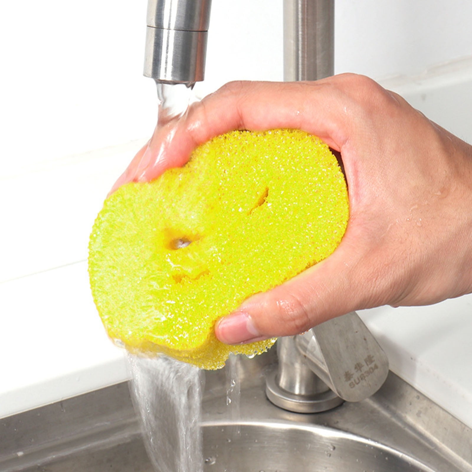 Halloween Pumpkin Shaped Cleaning Sponge Odorless Non Scratch Kitchen