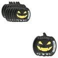 thumbnail image 1 of Halloween Pumpkin Shaped Paper Plates, Disposable Tableware, 10-Pack, Heavy-Duty Paper, Oil-Resistant, Waterproof, Party Supplies for Appetizers, 1 of 6