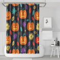 thumbnail image 1 of Halloween Pumpkin Shower Curtains,Reusable Ghost Boo Bathtub Curtains with Hooks Retro 72x72 in Polyester Bathroom Curtains for Bathroom Bathtub Autumn Holiday, 1 of 6