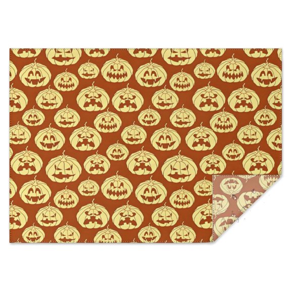 Halloween Pumpkin Silhouette Pattern Rectangle Tablecloth 60"x84",Waterproof Polyester Rectangle Table Cloth, Wipeable Spillproof Polyester Tablecloth for Dining, Camping, Indoor and Outdoor