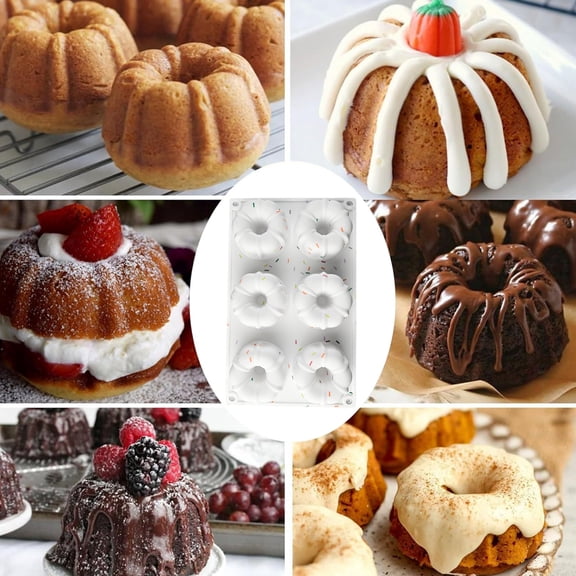 Halloween Pumpkin Silicone Baking Mold,Food Grade Non Stick Cake Pan for Mousse Jelly Pudding Soap DIY,3D Pumpkin Shape,10.8x6.7 in