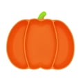 thumbnail image 1 of Halloween Pumpkin Silicone Suction Plate, Anti-Tip Compartment Tray for Baby & Toddler Feeding, 1 of 5