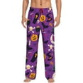 thumbnail image 1 of Halloween Pumpkin Skull Boo Men'S Pajama Pants Soft Sleep Lounge Pants Pjs Bottoms With Pockets 3x-Large, 1 of 6
