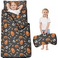 thumbnail image 1 of Halloween Pumpkin Skull Pattern Toddler Nap Mats for Kids Preschool,50"x20" Sleeping Mat Bag or Kids,Toddler Sleeping Bag,Toddler Nap Mat or Daycare, 1 of 6