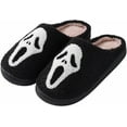 thumbnail image 1 of Halloween Pumpkin Slippers for Women Men Spooky Slides Soft Plush Fuzzy Slippers Cozy House Slippers Indoor Outdoor Shoes, 1 of 6