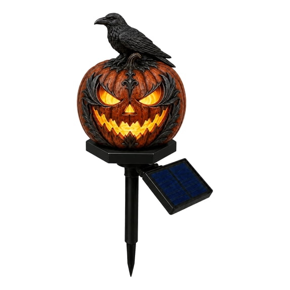Halloween Pumpkin Solar Pathway Lights Outdoor,Solar Garden Stake Lights,Waterproof Led Light For Lawn, Patio, Yard Holiday Halloween Decorations