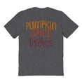 thumbnail image 1 of Halloween Pumpkin Spice Vibes Graphic Dark Heather Men's Cotton T-Shirt, 1 of 1