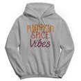 thumbnail image 1 of Halloween Pumpkin Spice Vibes Graphic Sport Grey Men's Cotton Pullover Hoodie, 1 of 1