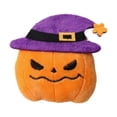 thumbnail image 1 of Halloween Pumpkin Squeaky Plush Dog Chew Toy, Soft Stuffed Teething Plaything, Lightweight Interactive Fetch Toy for Small Medium Large Puppies Cats Boredom Relief Halloween Party Supplies, 1 of 6