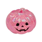 Halloween Pumpkin Squishies Ball Stress-Relief Glitter Jack-o-Lantern Design, Glitter Finish Sensory Fidget Toy, Stress Relief, Halloween DecorPink