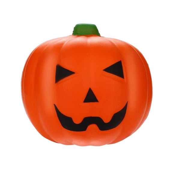 Halloween Pumpkin Squishy Toy with Slow Rising Pu Foam and Classic Jack-O'-Lantern Face, 2.75 Inches, Orange, for Kids and Adults, Relaxation Toy