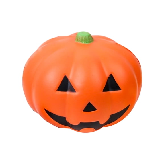 Halloween Pumpkin Squishy Toy with Slow Rising Soft Pu Foam, Single-Pack, Orange Jack-O'-Lantern Design, for Halloween Party Favors, Squeeze Toy
