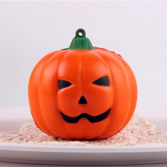 Halloween Pumpkin Squishy Toys, Soft Slow Rising Pumpkin Phone Strap Charm for Adult Stress Relief, Festive Office Desk Decoration and Halloween Party Favors