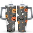 thumbnail image 1 of Halloween Pumpkin Stainless Steel Tumbler Happy Halloween Travel Coffee Mugs with Straw,Thermal with Lids for Hot and Cold Drinks for School Camping 40 oz Boo Tumbler, 1 of 7
