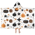 thumbnail image 1 of Halloween Pumpkin Star Pattern Hooded Bath Towel，50"x30" for Ages 3 To 12 Kids, Quick Dry Lightweight Soft Microfiber Hood Beach Towel Cover Up for Kids, 1 of 7