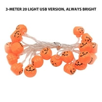 Halloween Pumpkin String Lights Black Wire with LED Orange Lights Holiday Lights for Outdoor Decor LED Battery Operated Pumpkin Lights for Festival Home Halloween