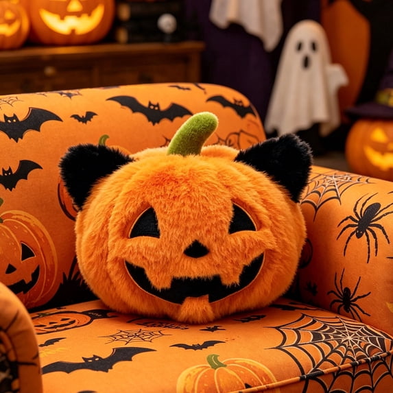 Halloween Pumpkin Stuffed Doll, Multiple Styles Pumpkin Head Plush Character, Soft Toy Holiday Gift for Kids, Halloween Party Home Decor, Fall