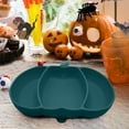 thumbnail image 1 of Halloween Pumpkin Suction Plate, Divided Baby Bowl with Strong Suction Base, Non-Slip Silicone Toddler Dish for Kids, Babies and Adults, BPA-Free Feeding Tray, 1 of 9