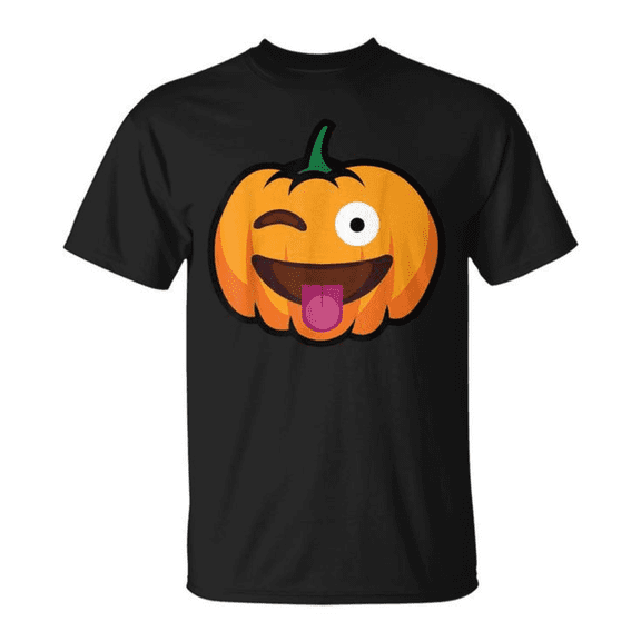 Halloween Pumpkin T-Shirt - Scary Jack O' Lantern Face Graphic Tee for Spooky Season