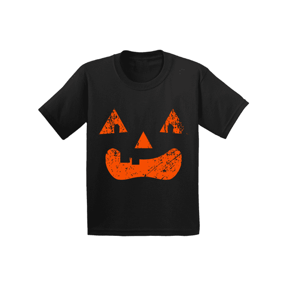 Halloween Pumpkin T-Shirt - Scary Jack O' Lantern Face Graphic Tee for Spooky Season