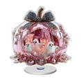 thumbnail image 1 of Halloween Pumpkin Tabletop Decor Acrylic Ghost Pumpkin Sign with Rhinestone Bow Glam Spooky Centerpiece for Shelf Mantel Entryway Party Display, 1 of 5