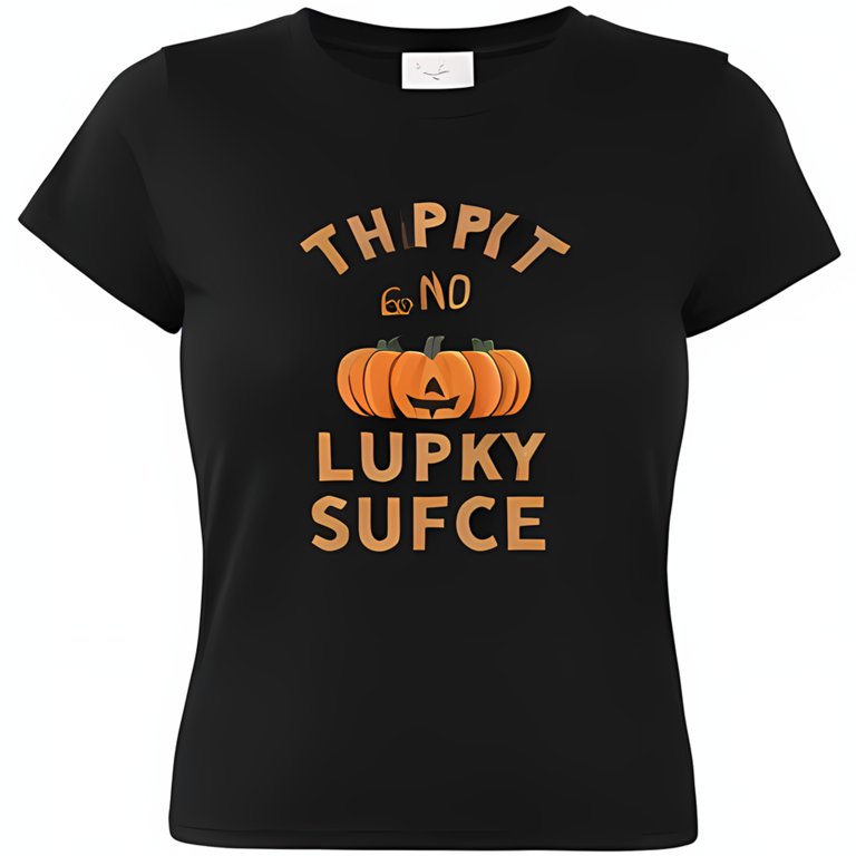 Halloween Pumpkin Theme T-Shirt with Bold Text ‘THMV lurek thit no