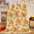 thumbnail image 1 of Halloween Pumpkin Throw Blanket - Super Soft 100x70cm Flannel Bedspread (Thanksgiving Decor & Gift), 1 of 6
