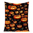 Halloween Pumpkin Throw Blankets Funny Ghost Cute Spooky Lightweight
