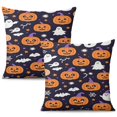thumbnail image 1 of Halloween Pumpkin Throw Pillow Cases Evil Pumpkin Pillow Cover Throw Cushion Cover Cushion Cases for Home Office Halloween Decoration,20x20 Inch (2Pcs), 1 of 6