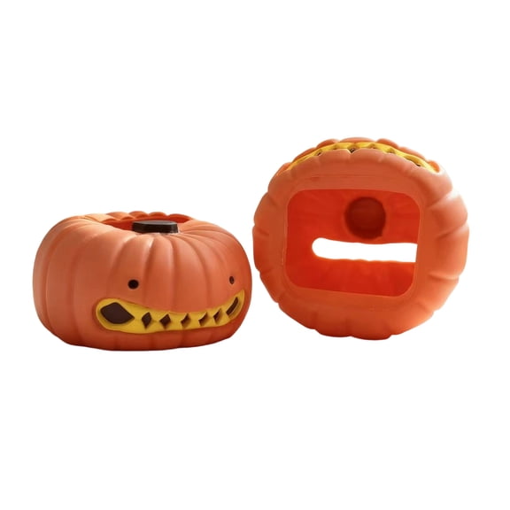 Halloween Pumpkin Tissue Box Cover, Fall Decor for Bathroom Countertop with Durable Plastic Pumpkin Decor, Spooky Halloween Decorations for Office Or Home, Halloween Centerpiece