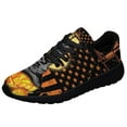 thumbnail image 1 of Halloween Pumpkin Trick Or Treat Shoes Sneakers for Women Men Black Size 13, 1 of 7
