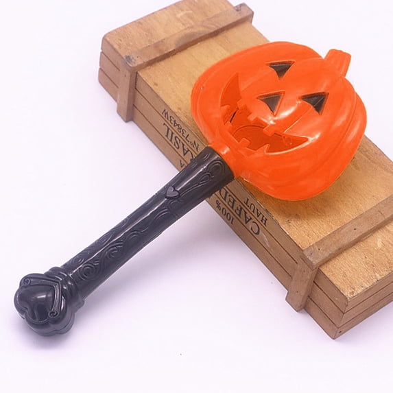 Halloween Pumpkin Wand Light Up Halloween Decorations Halloween Party Decor Halloween Party Favors for Student Spooky Halloween Decor Battery Operated Light Orange Jack O Lantern