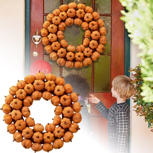 Halloween Pumpkin Wreath Festive Fall For Indoor And Outdoor Home Parties For Doors Walls And Windows Ideal For Halloween And Holiday Celebrations Small Outdoor Wreaths Wreath Glasses Initial Door