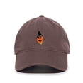 thumbnail image 1 of Halloween Pumpkin with Broom Baseball Cap Embroidered Cotton Adjustable Dad Hat Brown, 1 of 1