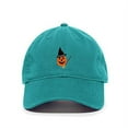 thumbnail image 1 of Halloween Pumpkin with Broom Baseball Cap Embroidered Cotton Adjustable Dad Hat Teal, 1 of 1