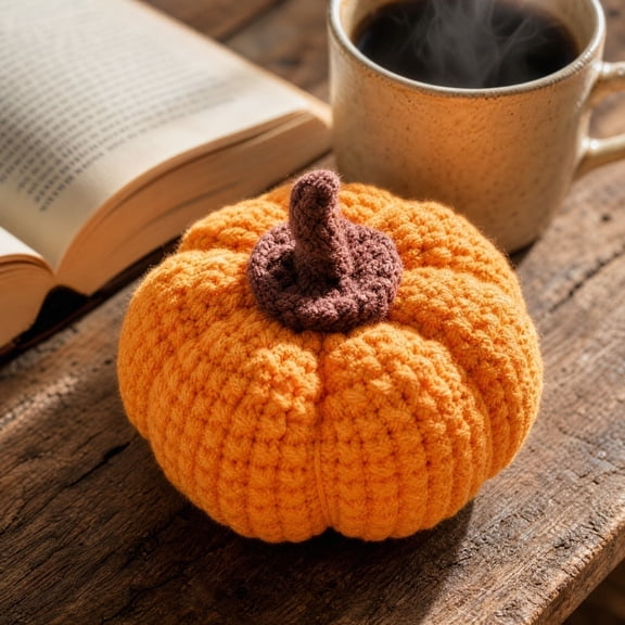 Halloween Pumpkins 4X4 Inch Crocheted Cotton Fall Pumpkins Small Halloween Decor for Indoor Home Table Shelf Mantel Farmhouse Fall Decor for Autumn Thanksgiving Season