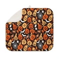 thumbnail image 1 of Halloween Pumpkins Bats and Spider Webs Dish Drying Mat for Kitchen 1 Pack, Ultra Absorbent Microfiber Dishes Drainer Mats,16x18in(41x46cm), 1 of 6