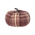 thumbnail image 1 of Halloween Pumpkins Decoration with Fabric Material and Black Hobby, 1 Piece, Brown and Cream Plaid Design, for Dining Room Table Decor, Fall Home Decor, 1 of 3
